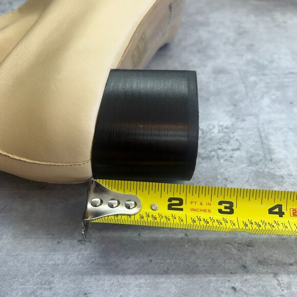 Everlane Italian Leather “The Day Boot” Ecru Block Ankle Boot Size 10.5  New - Picture 11 of 11